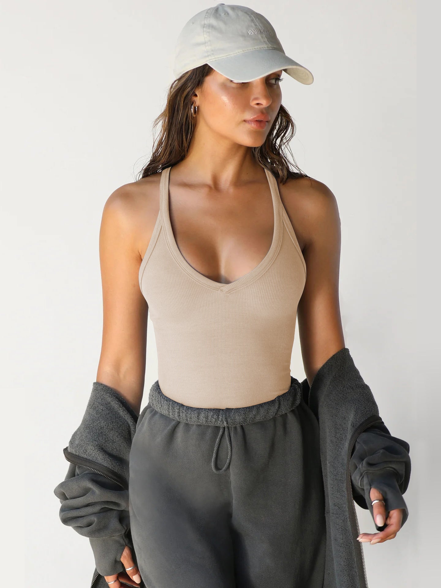 ISABELLA ENERGY RACERBACK HALTER TANK