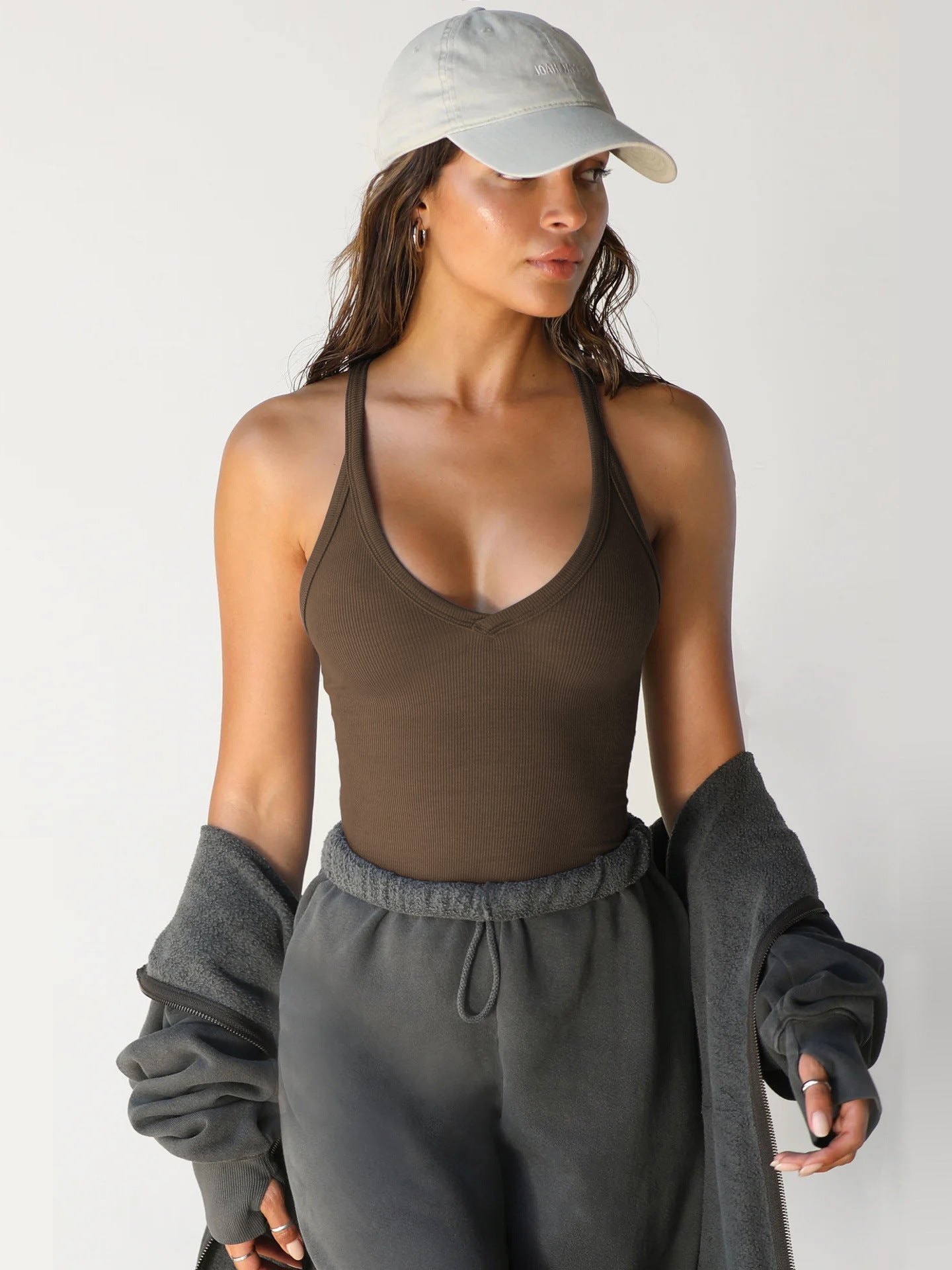 ISABELLA ENERGY RACERBACK HALTER TANK