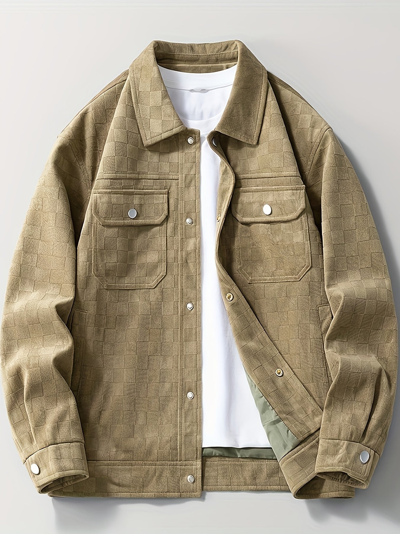 RAFAEL TONAL CHECKERBOARD SUEDE JACKET