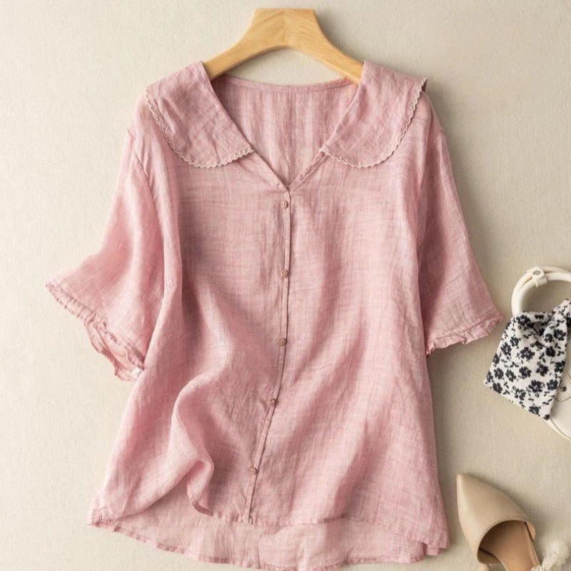 AURORA RELAXED LINEN BLOUSE