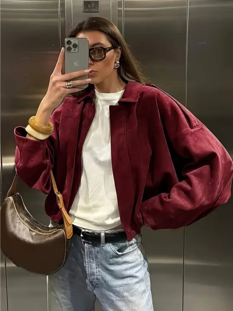 DORIAN OVERSIZED SUEDE EDGE JACKET