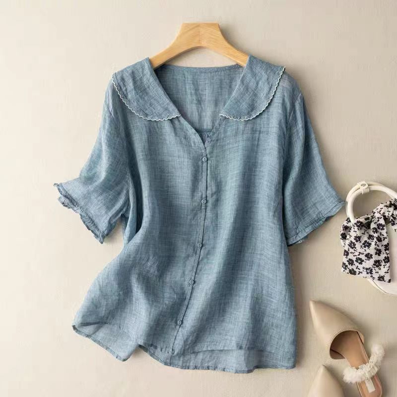 AURORA RELAXED LINEN BLOUSE