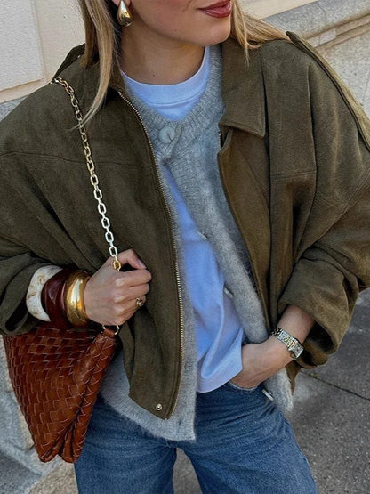 DORIAN OVERSIZED SUEDE EDGE JACKET